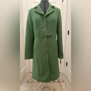 J. Crew Green Long Sleeve Coat, size 4